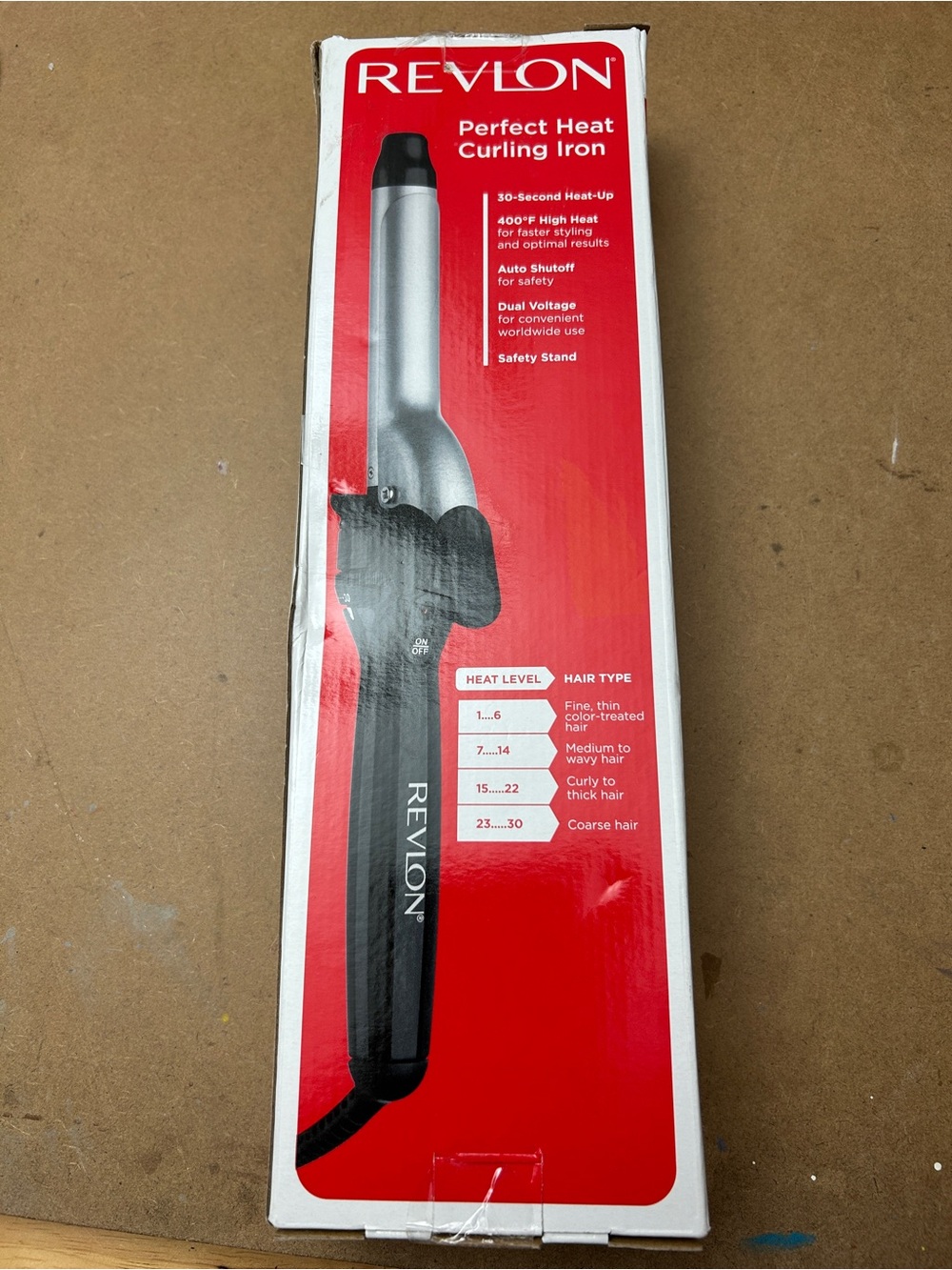 Revlon Black and Silver 1" Ceramic Barrel Curling Iron